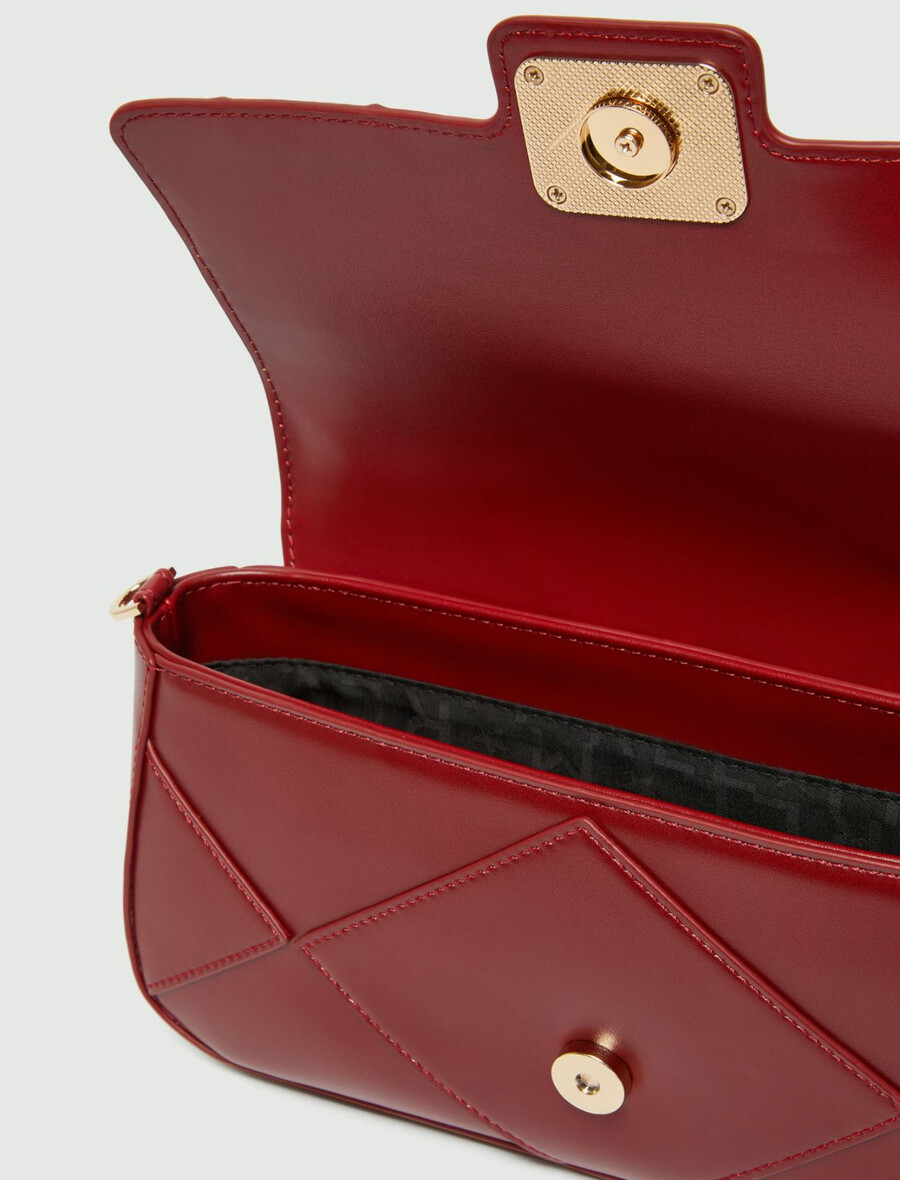 le muse mittelgroße tasche mit rautenmuster - bordeaux