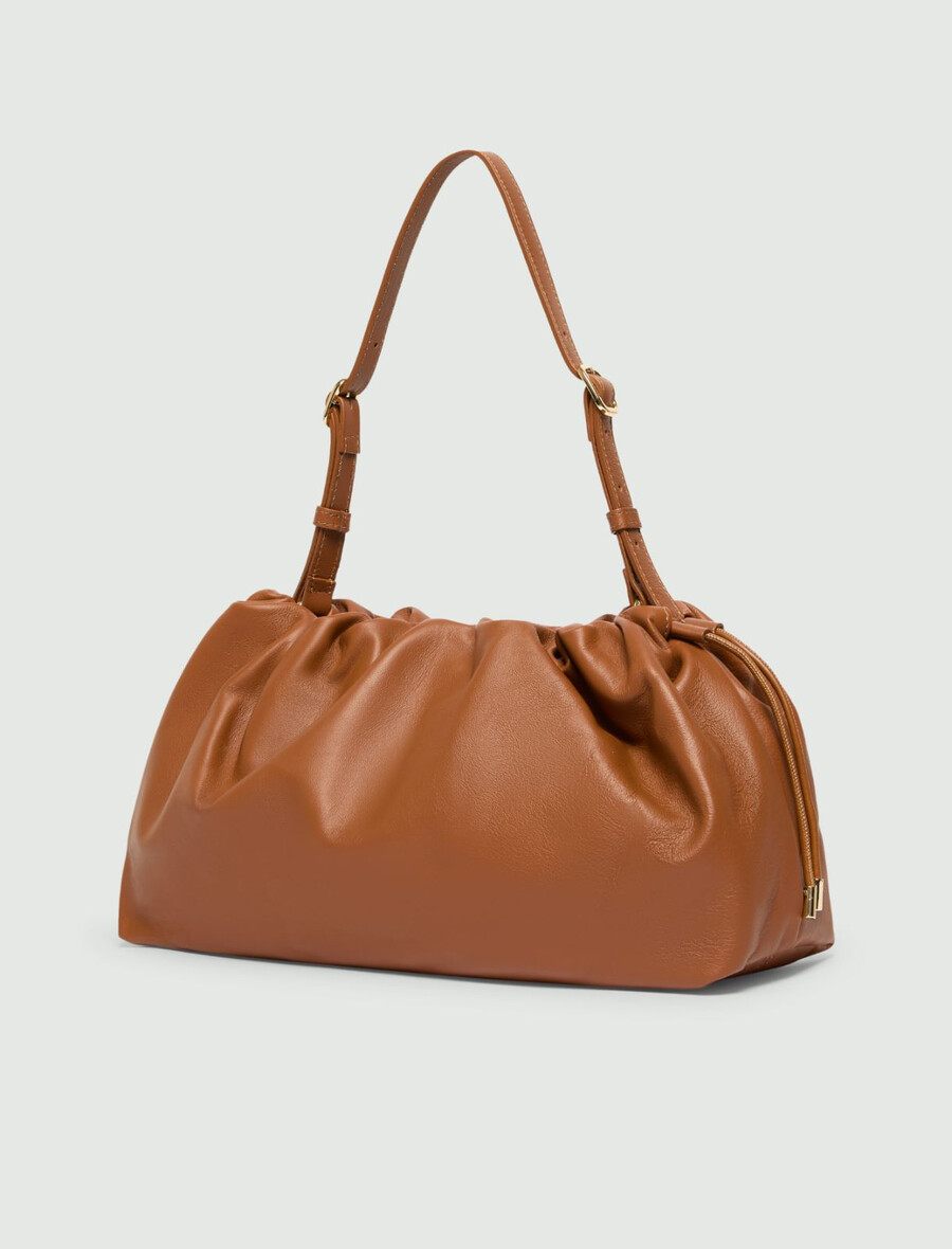 handtasche aus nappaleder - tabak