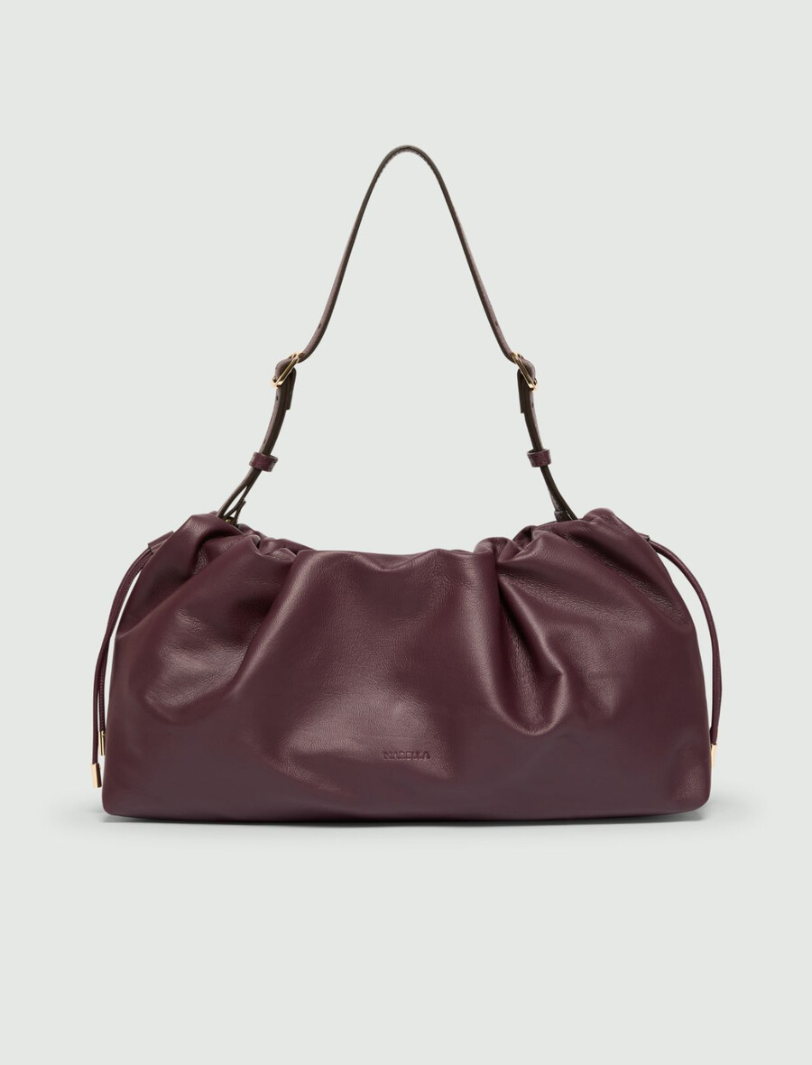 handtasche aus nappaleder - bordeaux