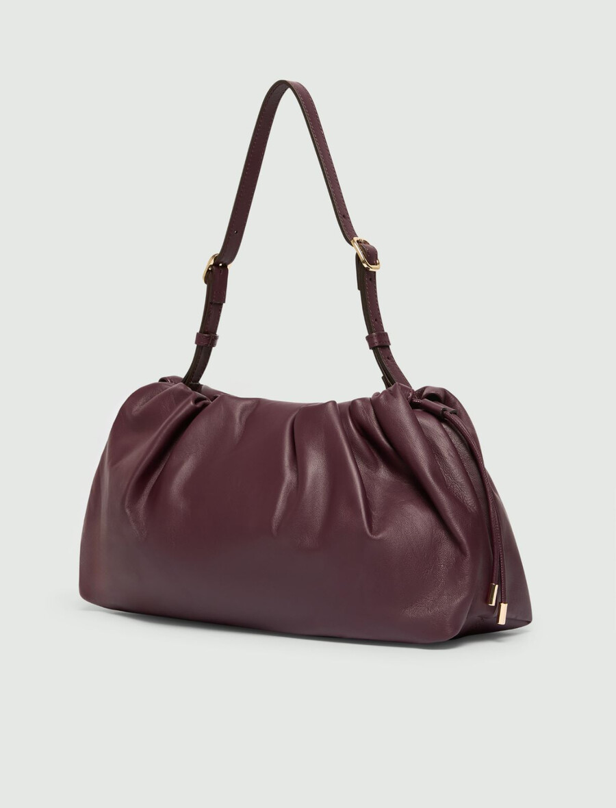 handtasche aus nappaleder - bordeaux
