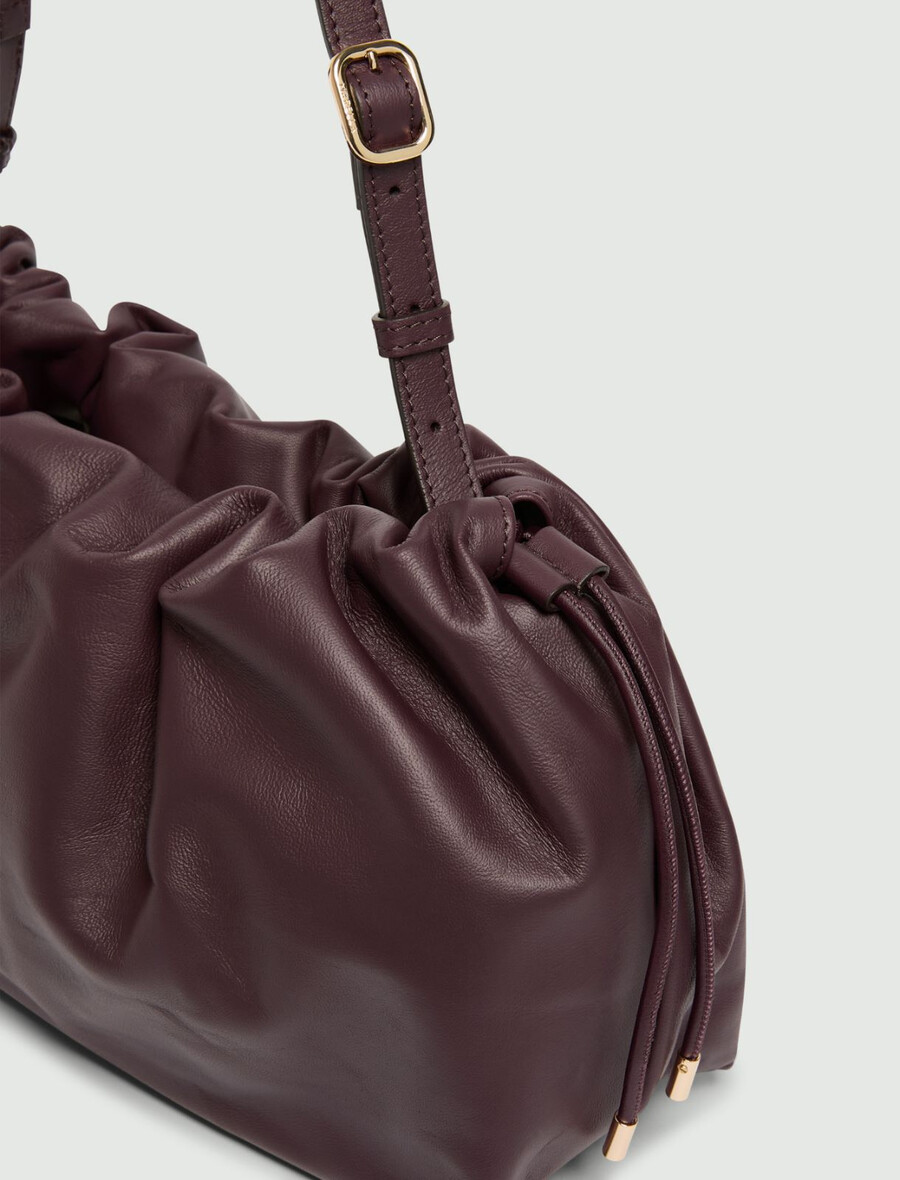 handtasche aus nappaleder - bordeaux