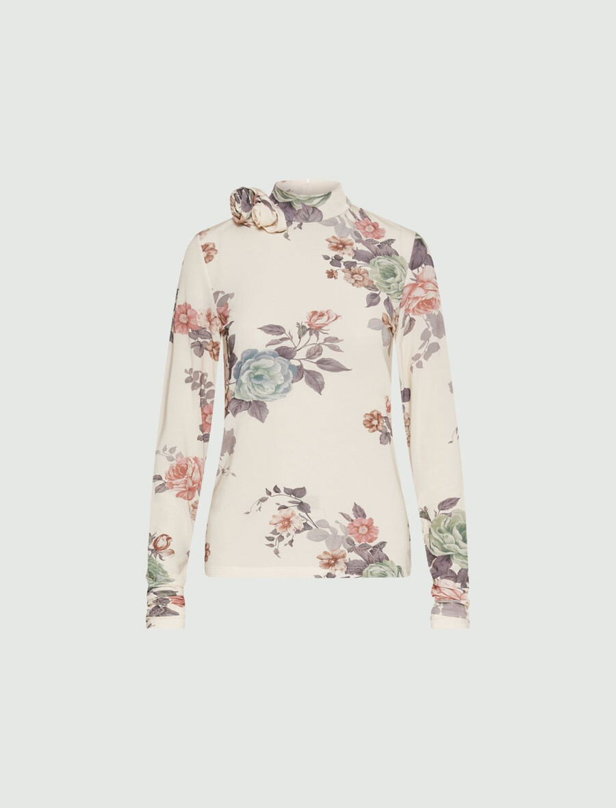 bedrucktes jersey-t-shirt - powder