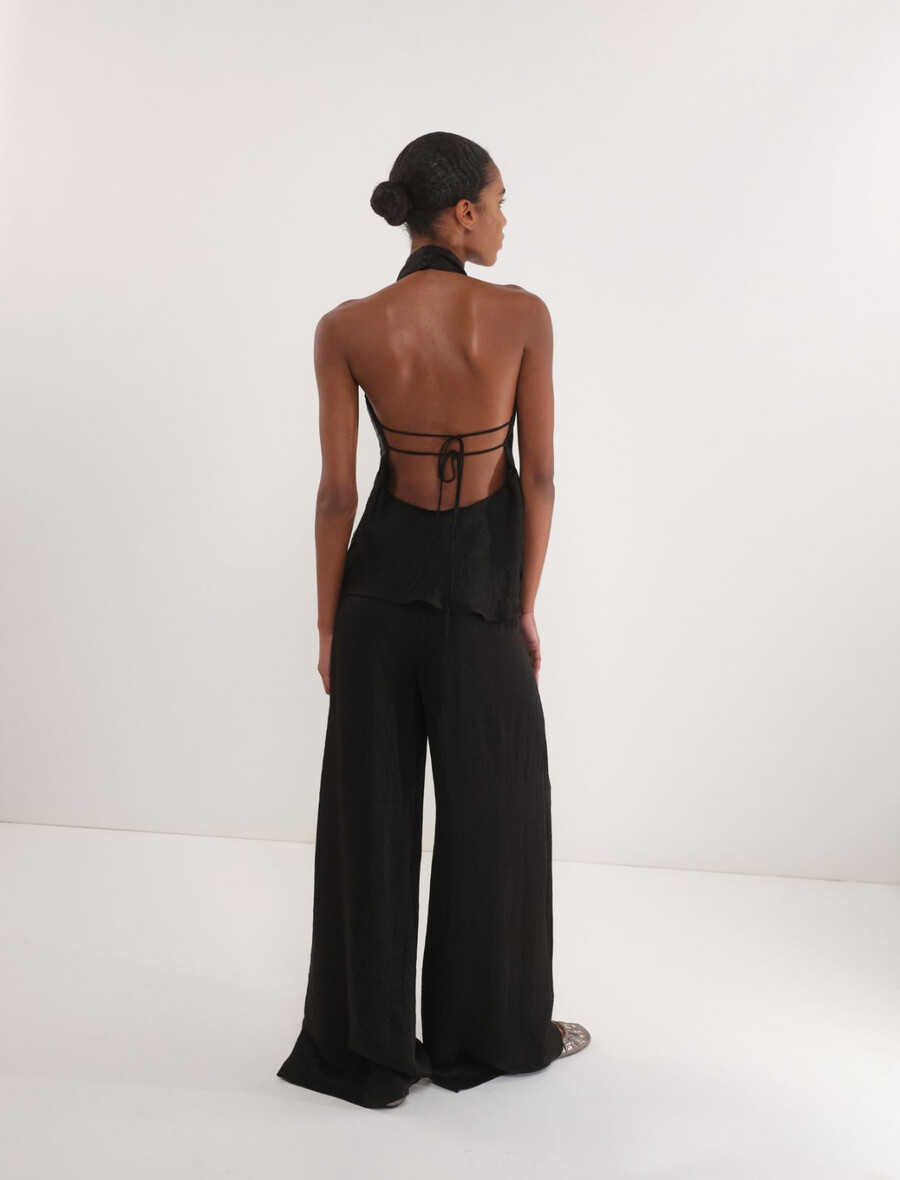 crinkle-twill-top – schwarz