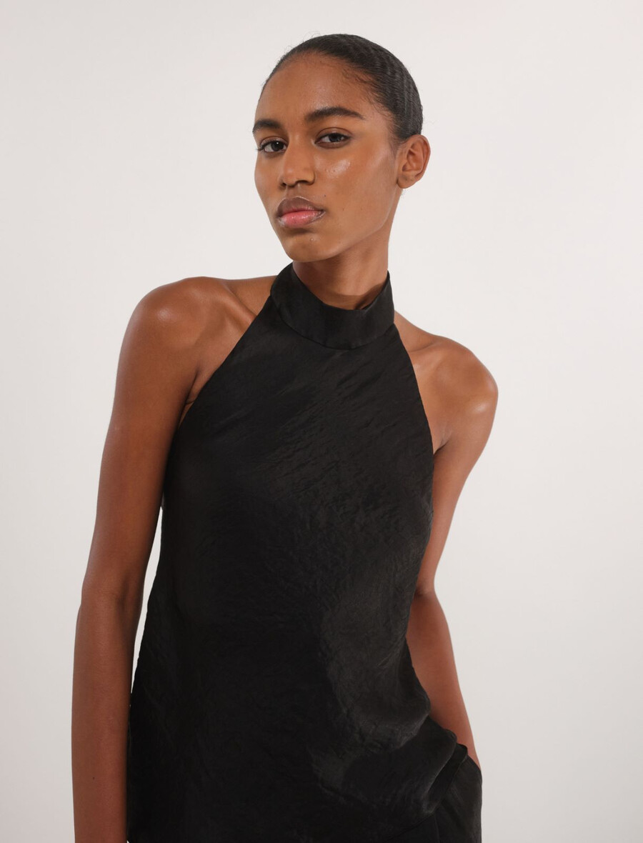 crinkle-twill-top – schwarz