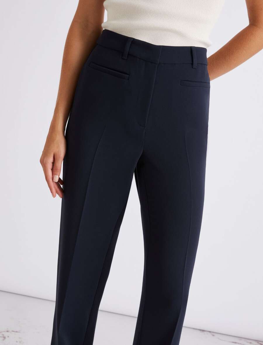 leicht ausgestellte cady-hose - marineblau