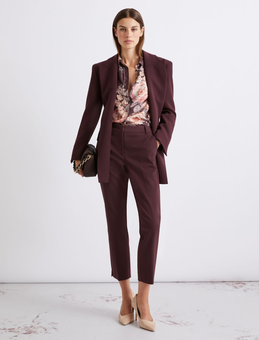 stretch-baumwollmischhose - bordeaux