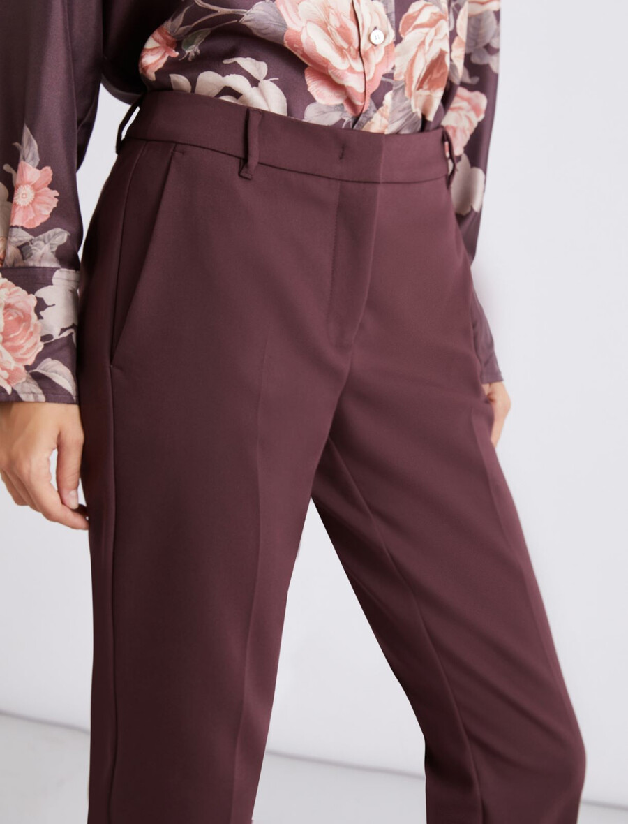 stretch-baumwollmischhose - bordeaux