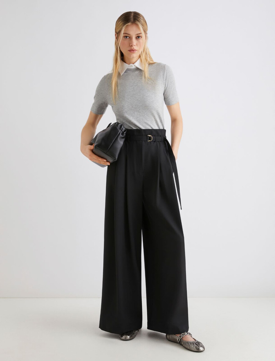 hochgeschnittene hose - schwarz