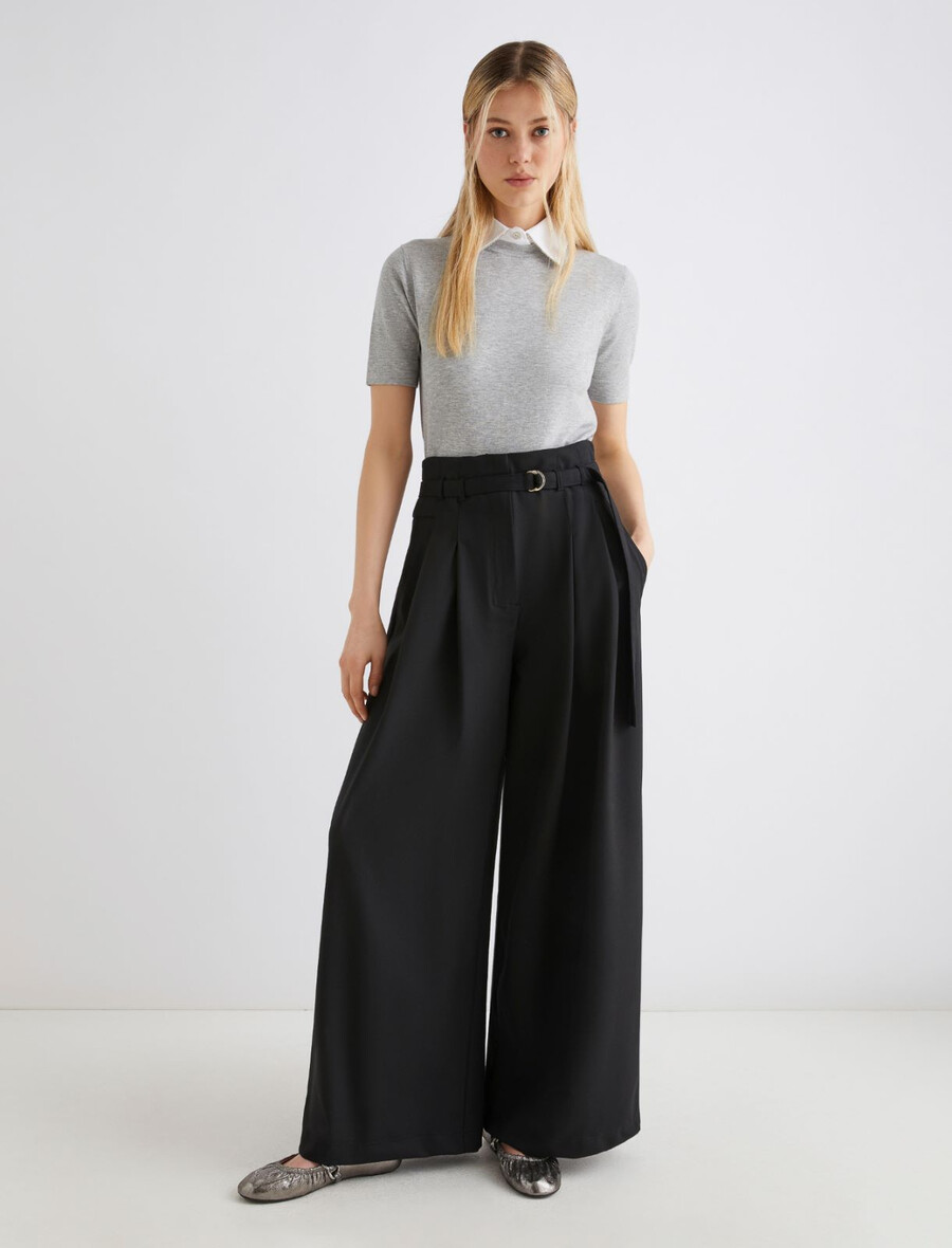 hochgeschnittene hose - schwarz