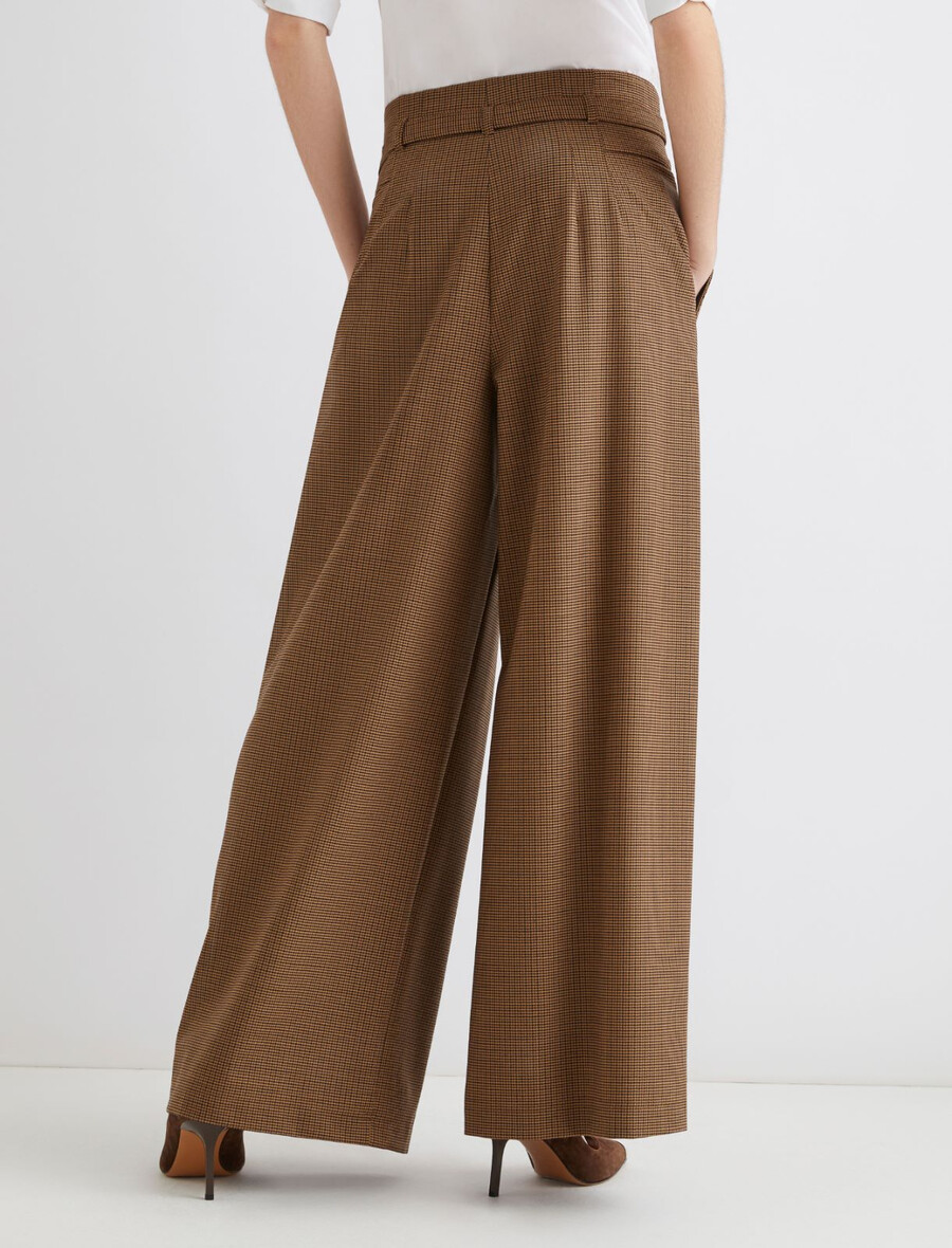 hochgeschnittene hose - camel