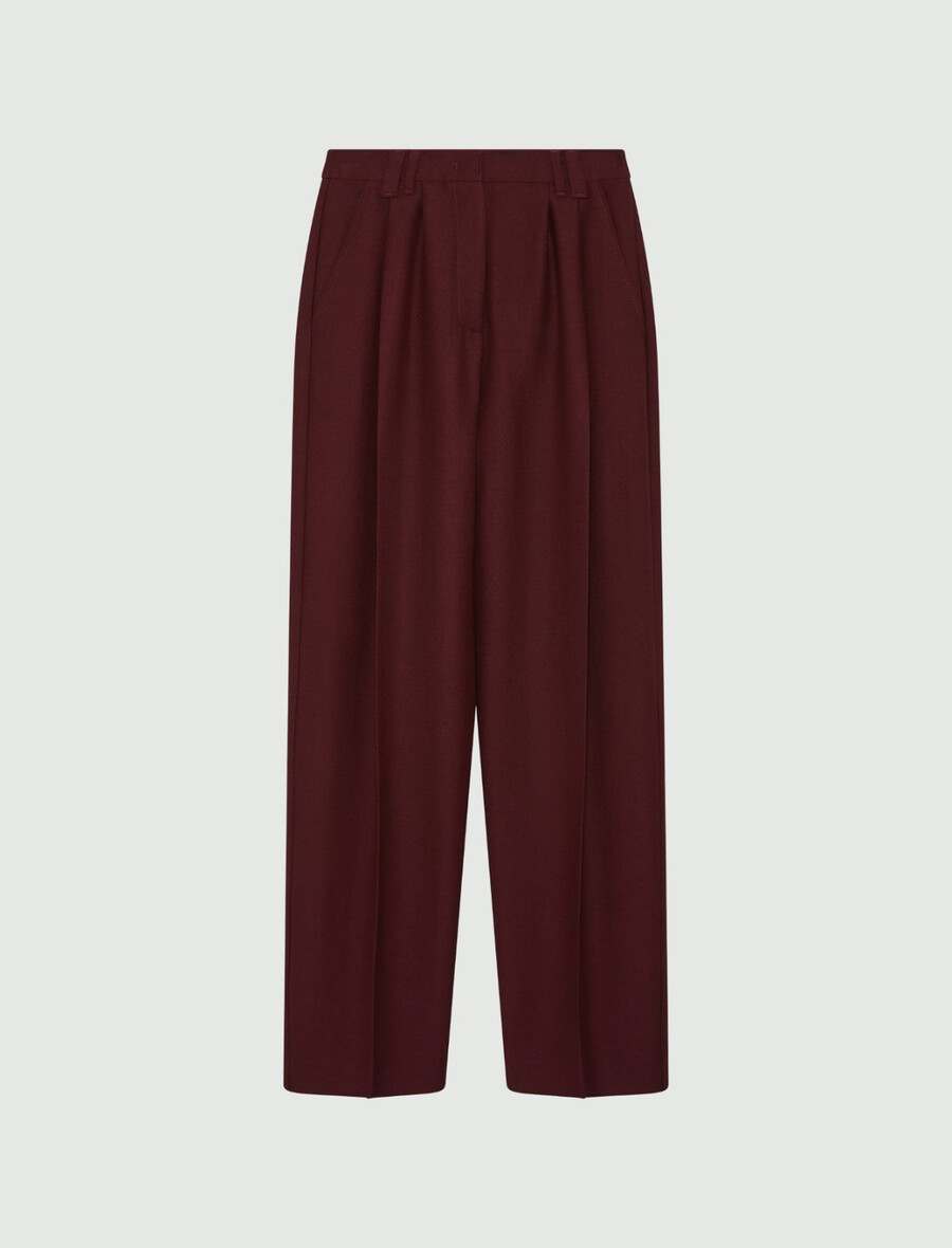 weit geschnittene hose - bordeaux