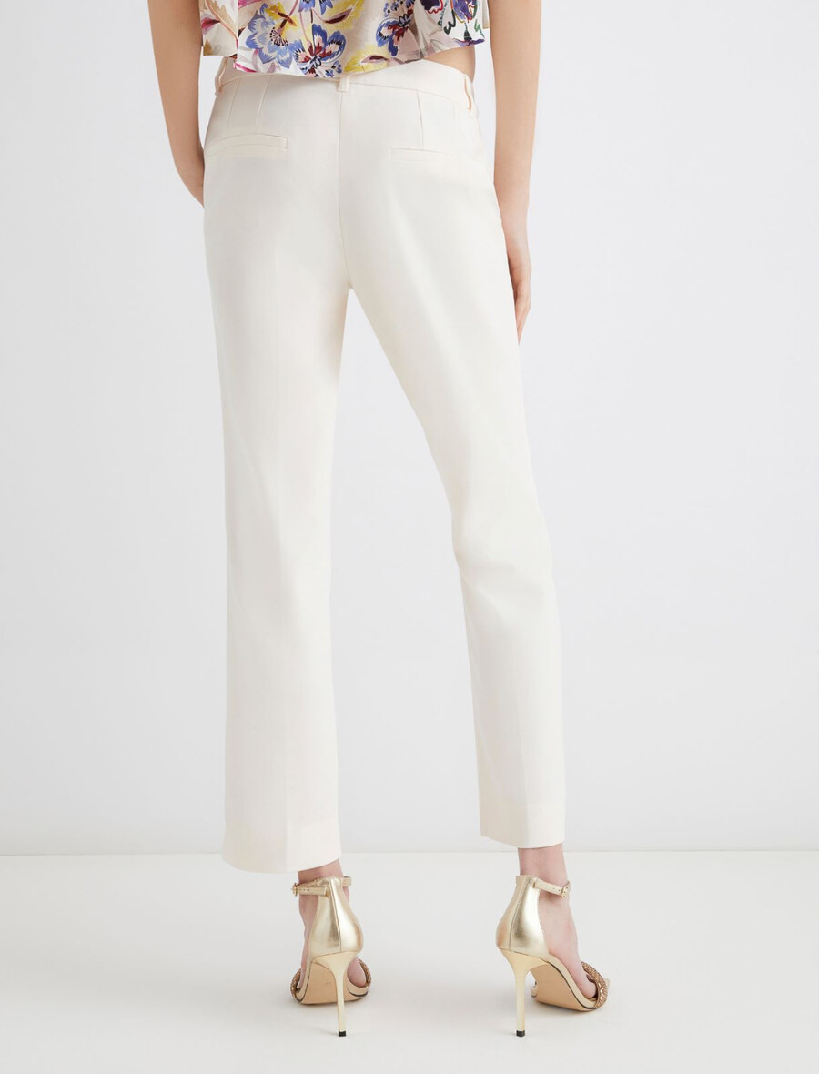 chino-hose aus stretch-baumwolle - weiss