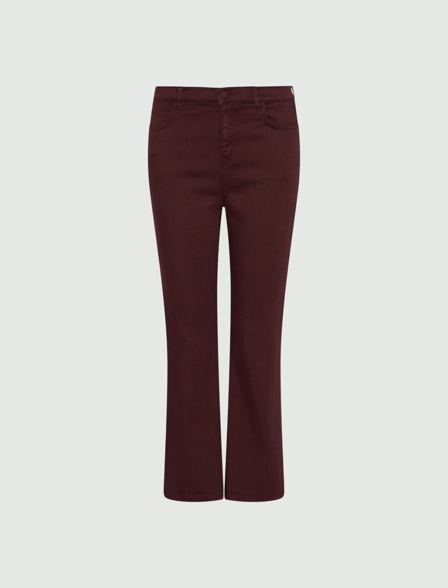 ausgestellte cropped-jeans - bordeaux