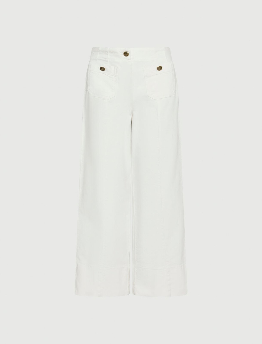 hochgeschnittene hose - weiss