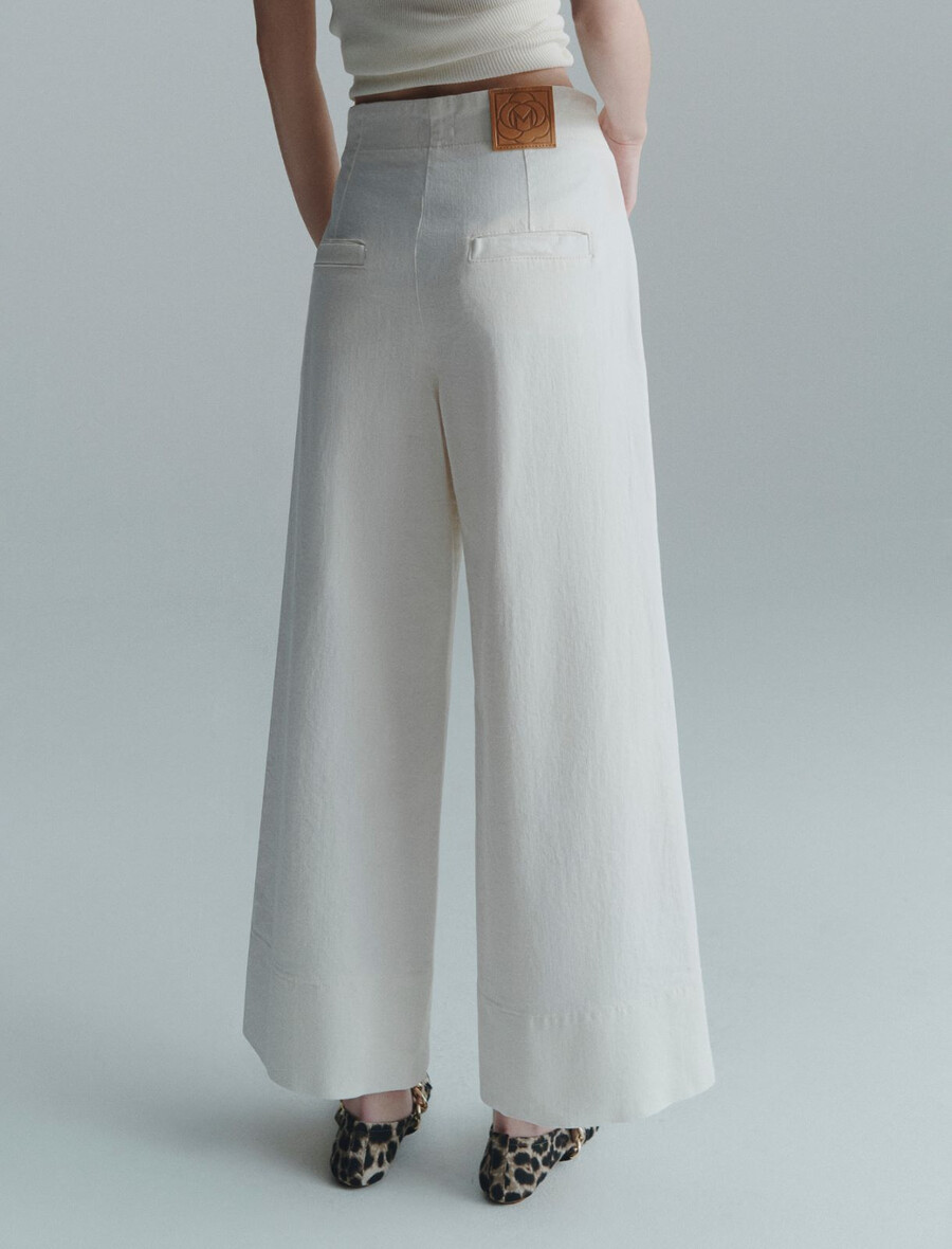 hochgeschnittene hose - weiss