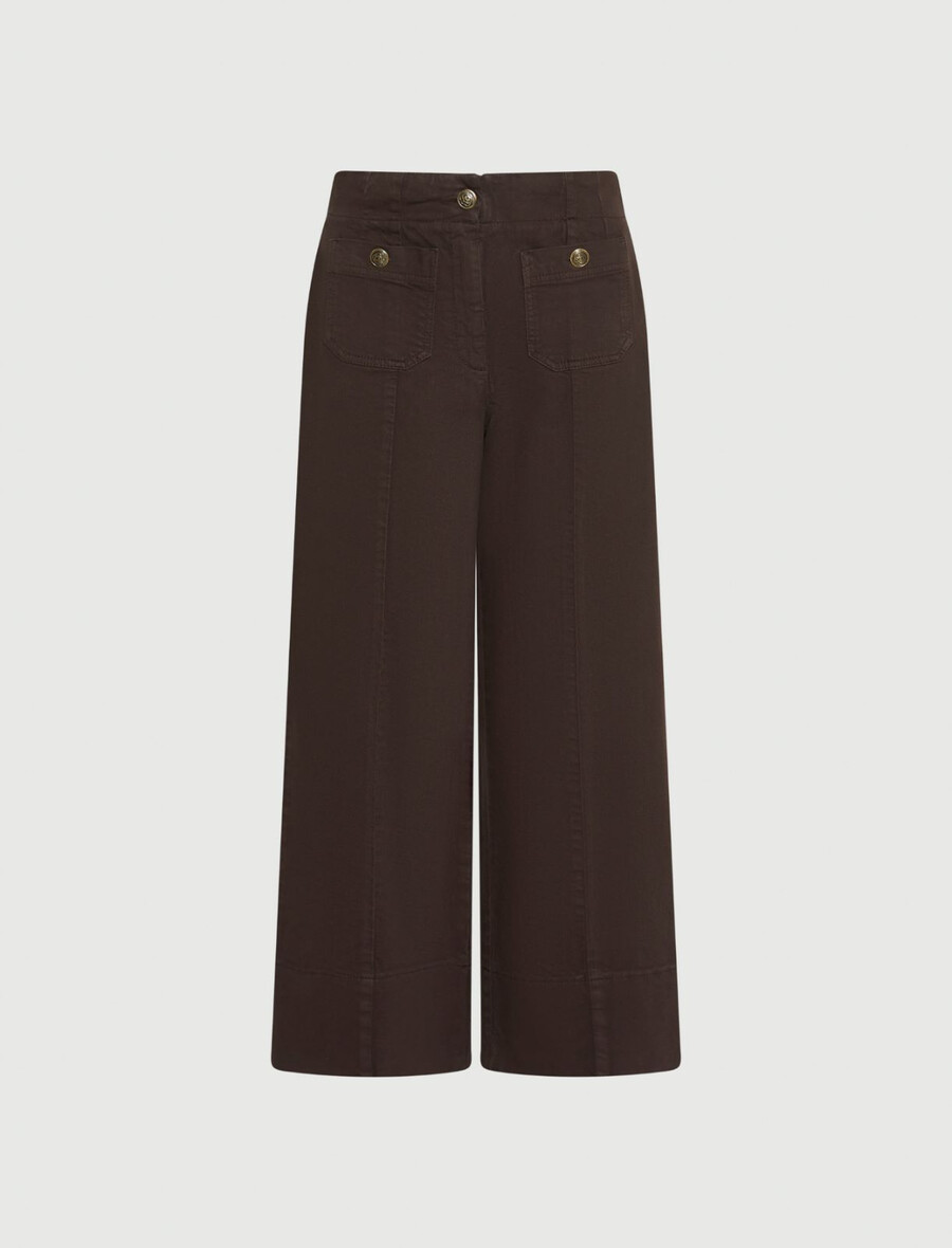hochgeschnittene hose - braun
