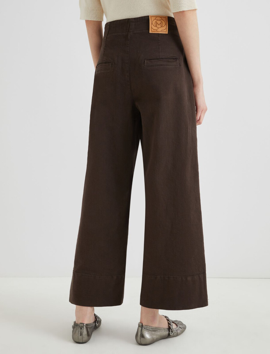 hochgeschnittene hose - braun