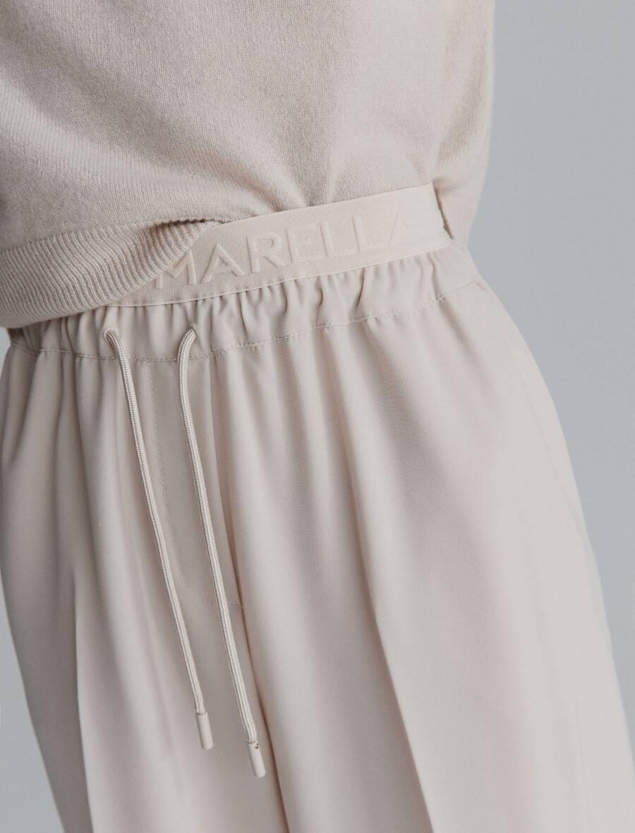 hose mit kordelzug - creme