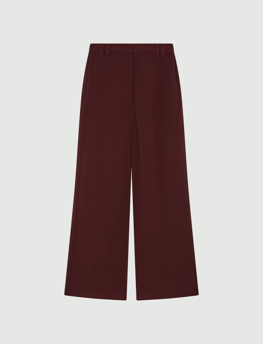 doppelte georgette-hose - bordeaux