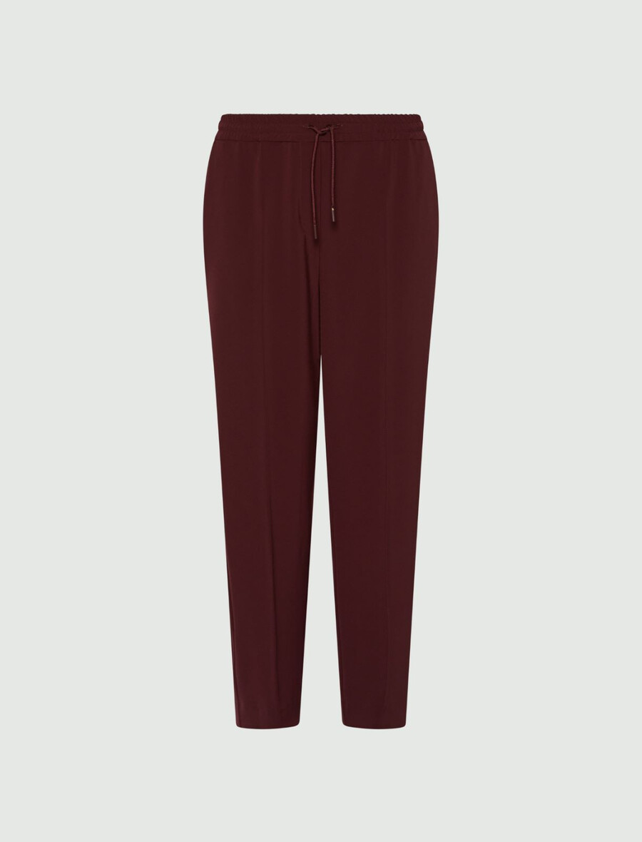 jogginghose aus stretch-twill – bordeaux