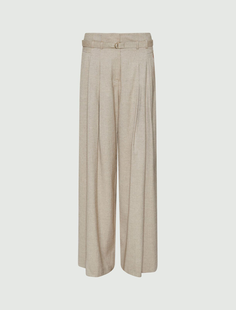 stretch-palazzo-hose - haselnussbraun