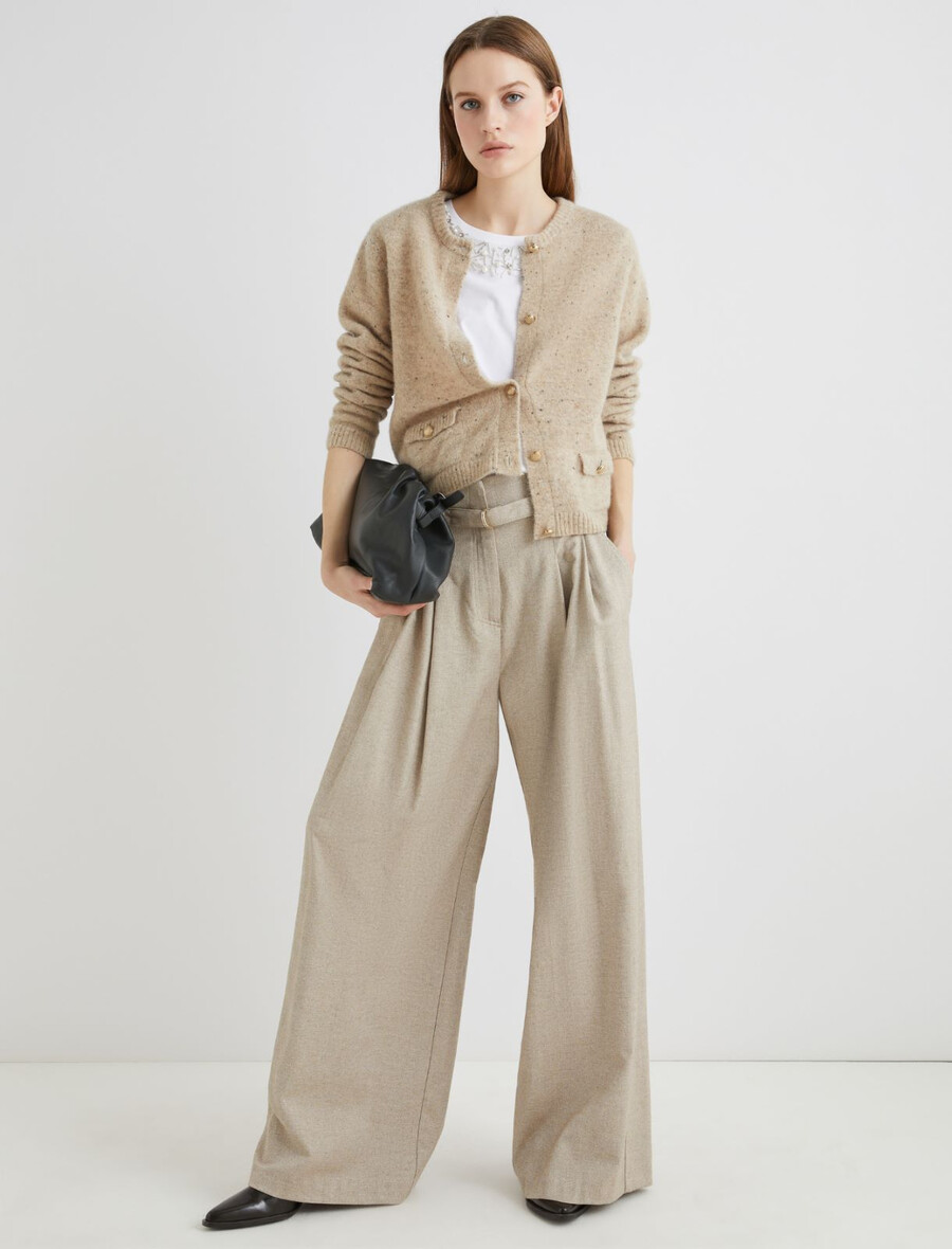 stretch-palazzo-hose - haselnussbraun