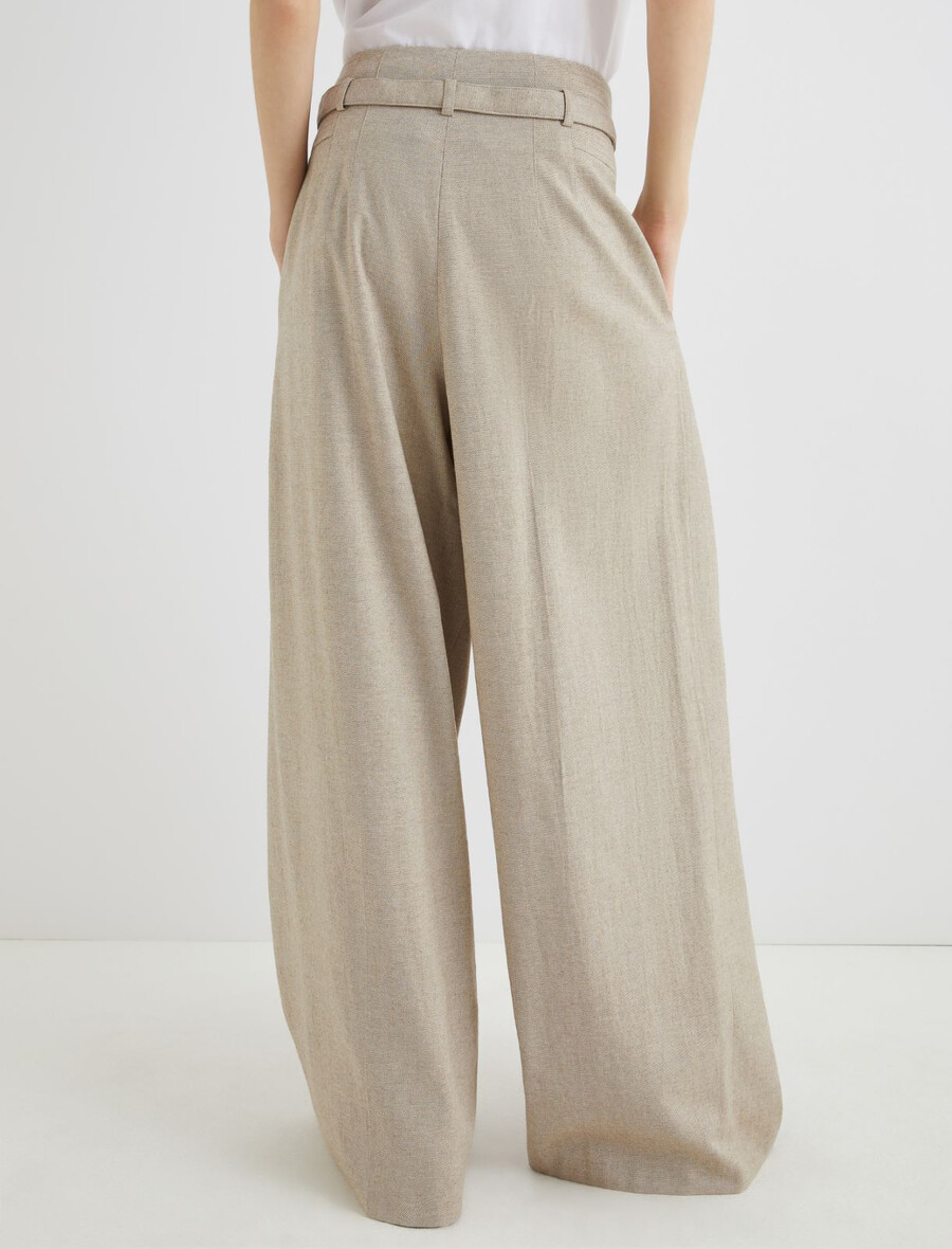 stretch-palazzo-hose - haselnussbraun