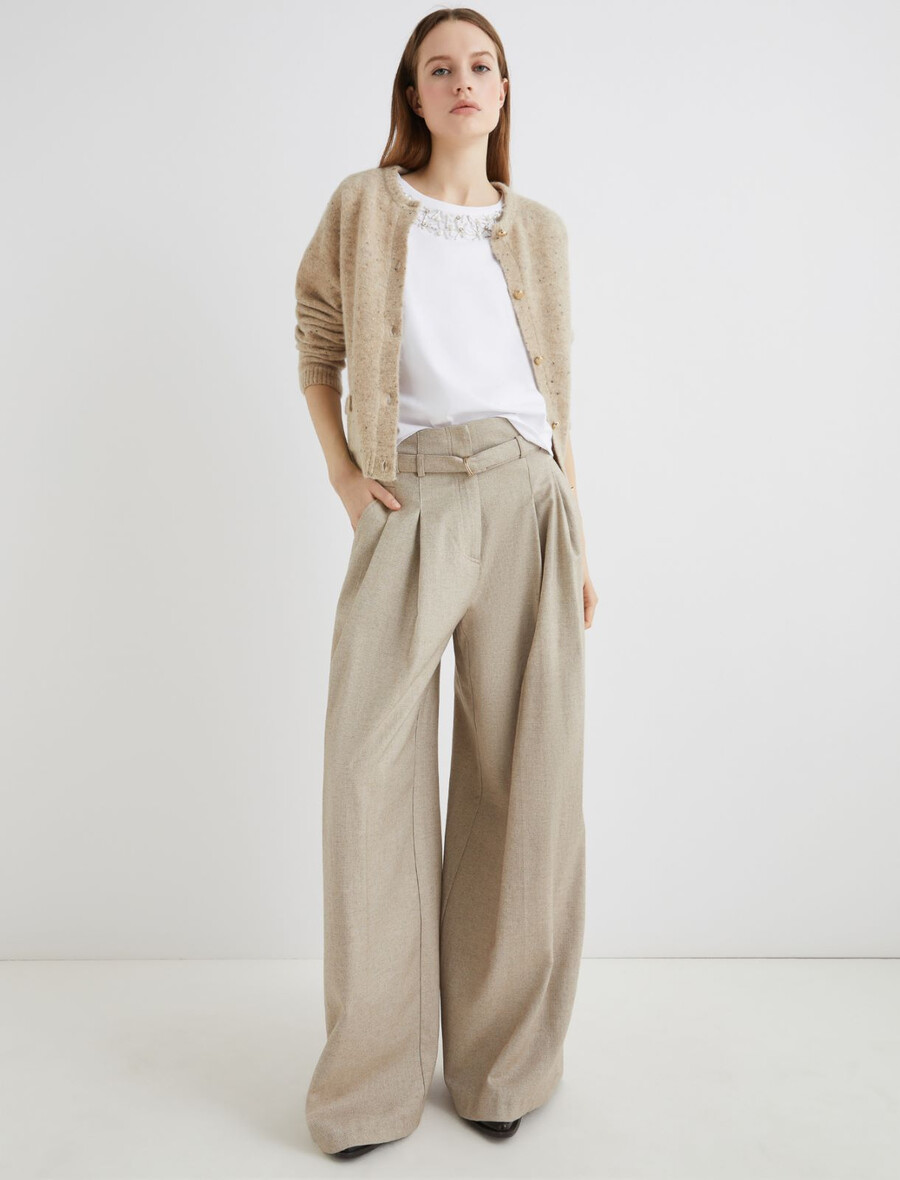 stretch-palazzo-hose - haselnussbraun