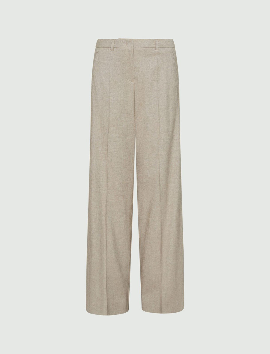 sable gerade geschnittene hose - haselnussbraun