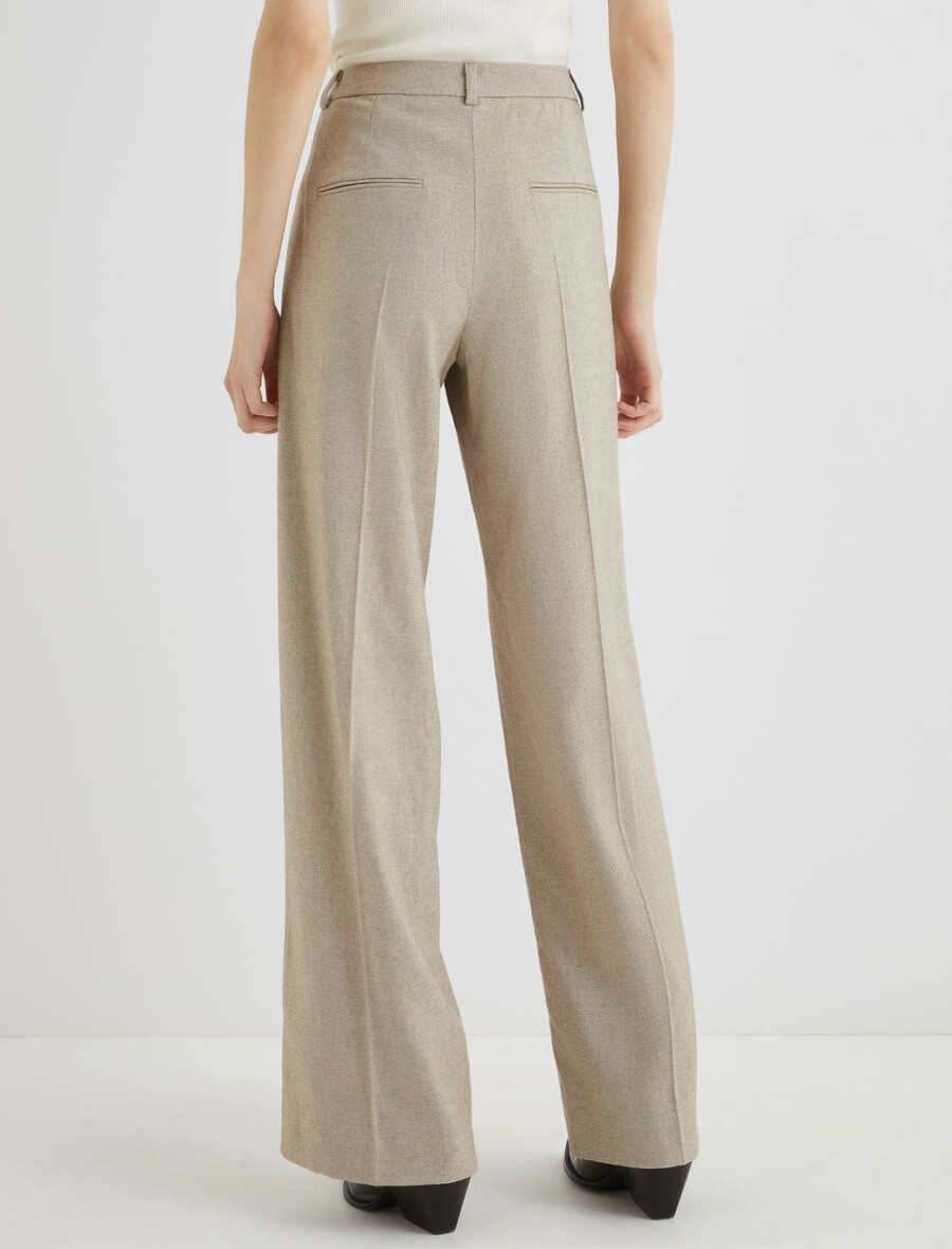 sable gerade geschnittene hose - haselnussbraun