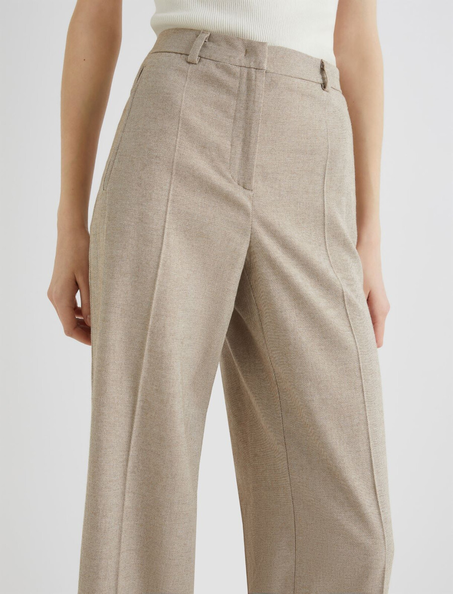 sable gerade geschnittene hose - haselnussbraun