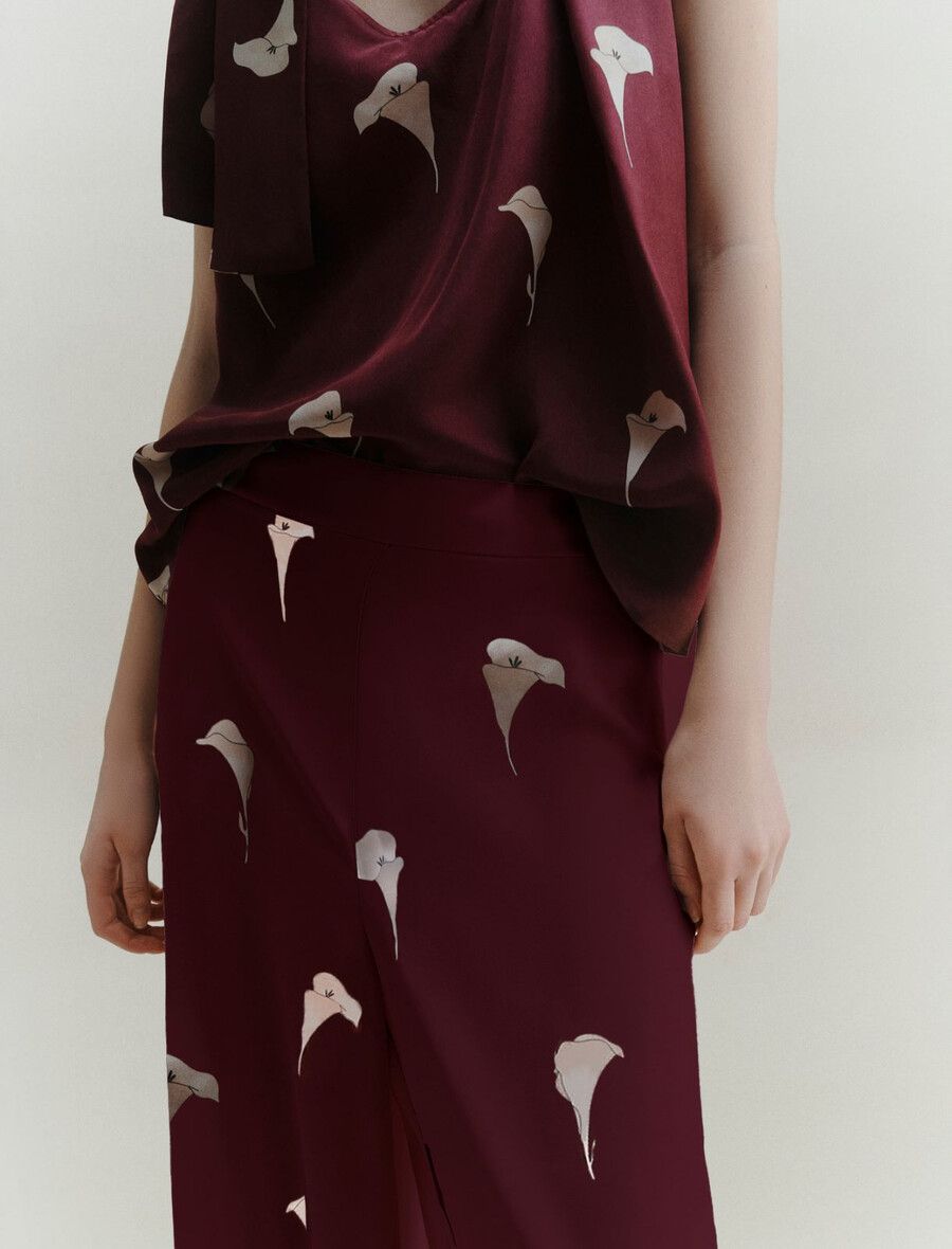 weite voile-hose - natur