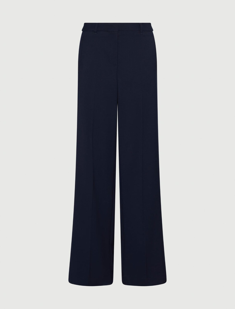 faltenhose - marineblau