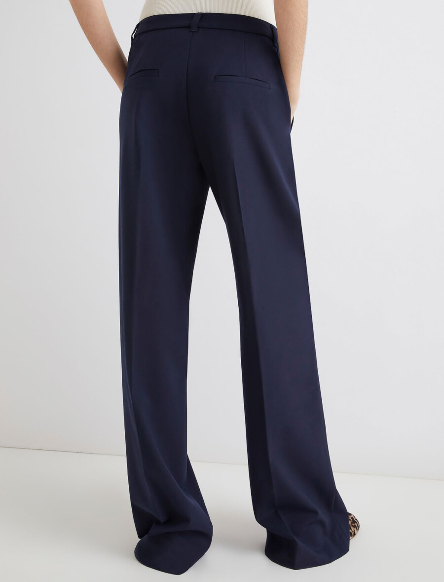 faltenhose - marineblau