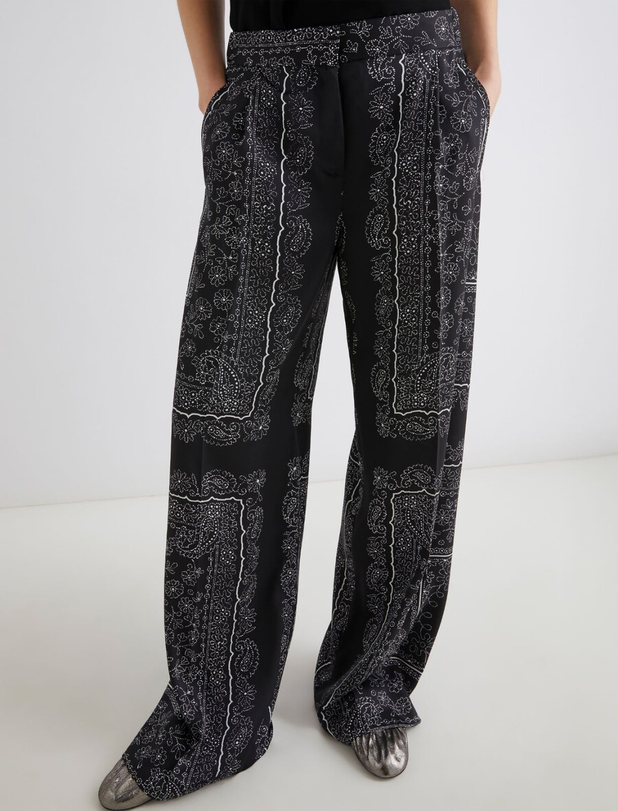 faltenhose - schwarz