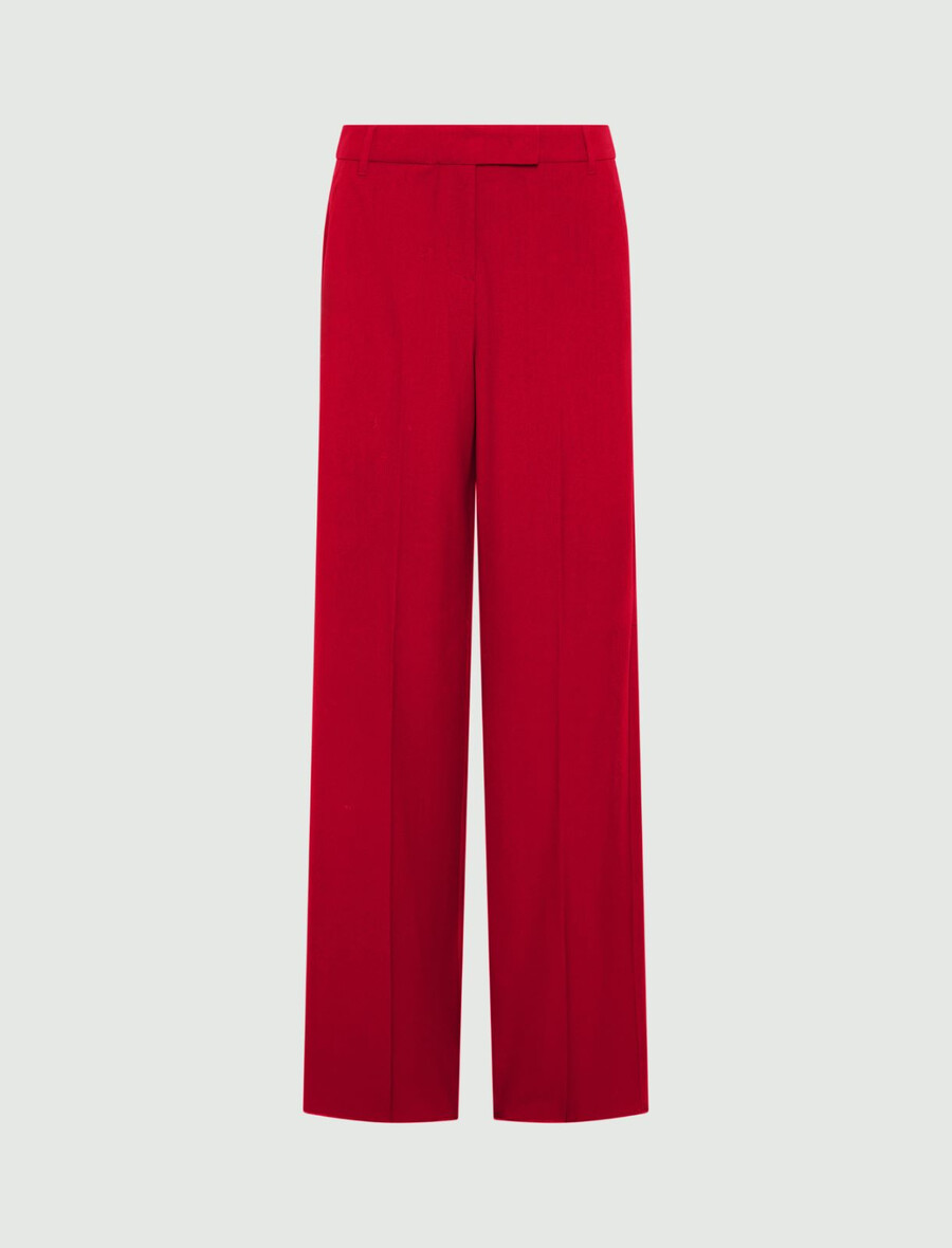stretchhose mit lockerer passform – rot