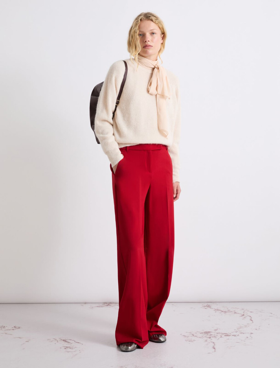 stretchhose mit lockerer passform – rot