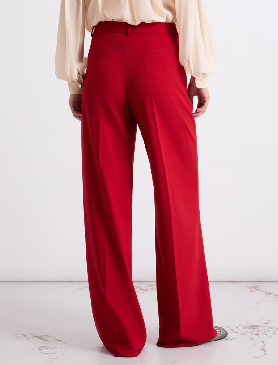 stretchhose mit lockerer passform – rot