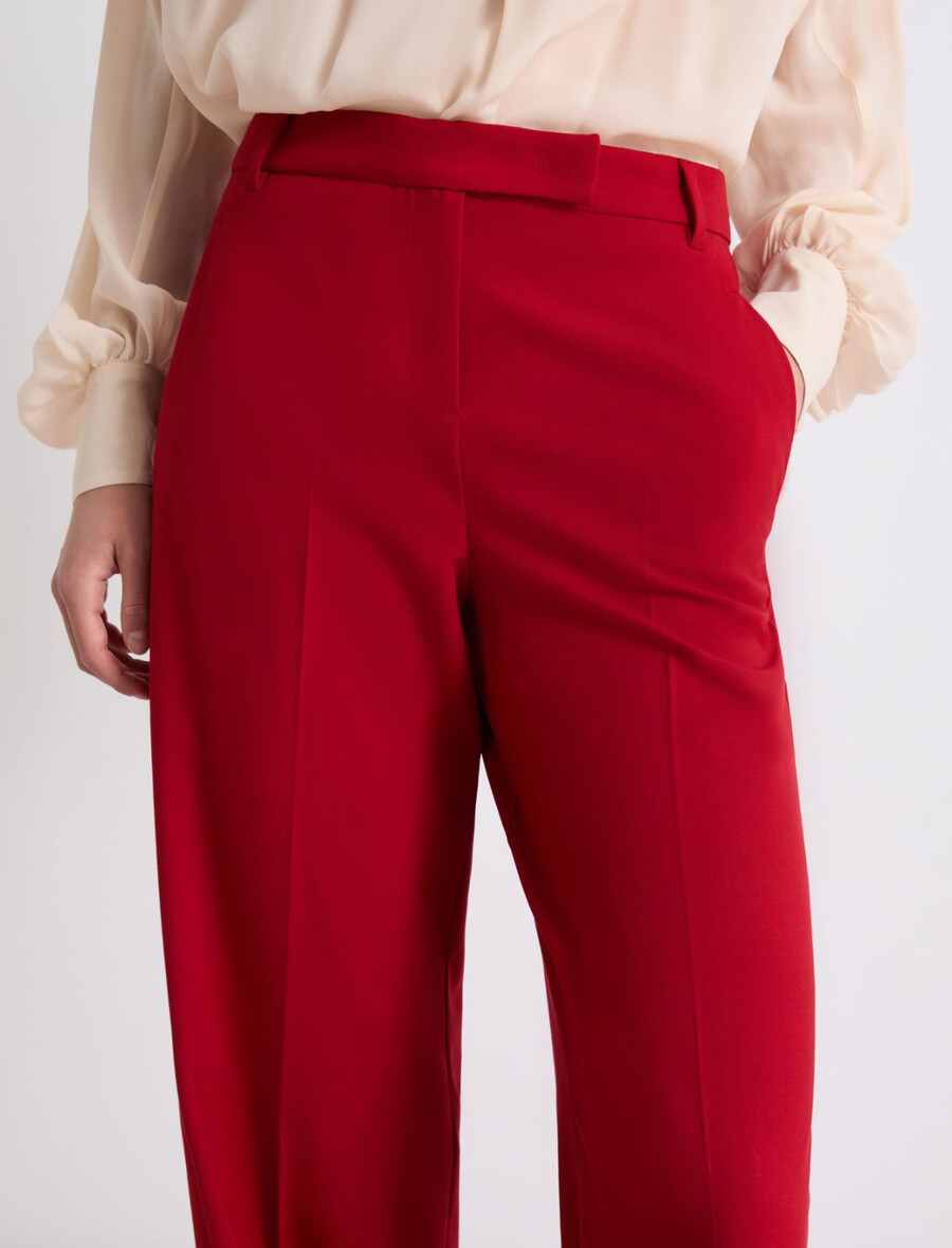 stretchhose mit lockerer passform – rot