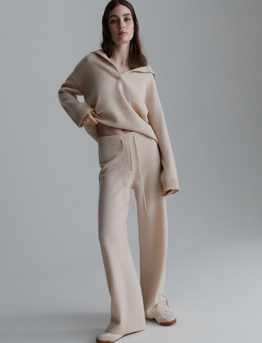 strickhose - creme