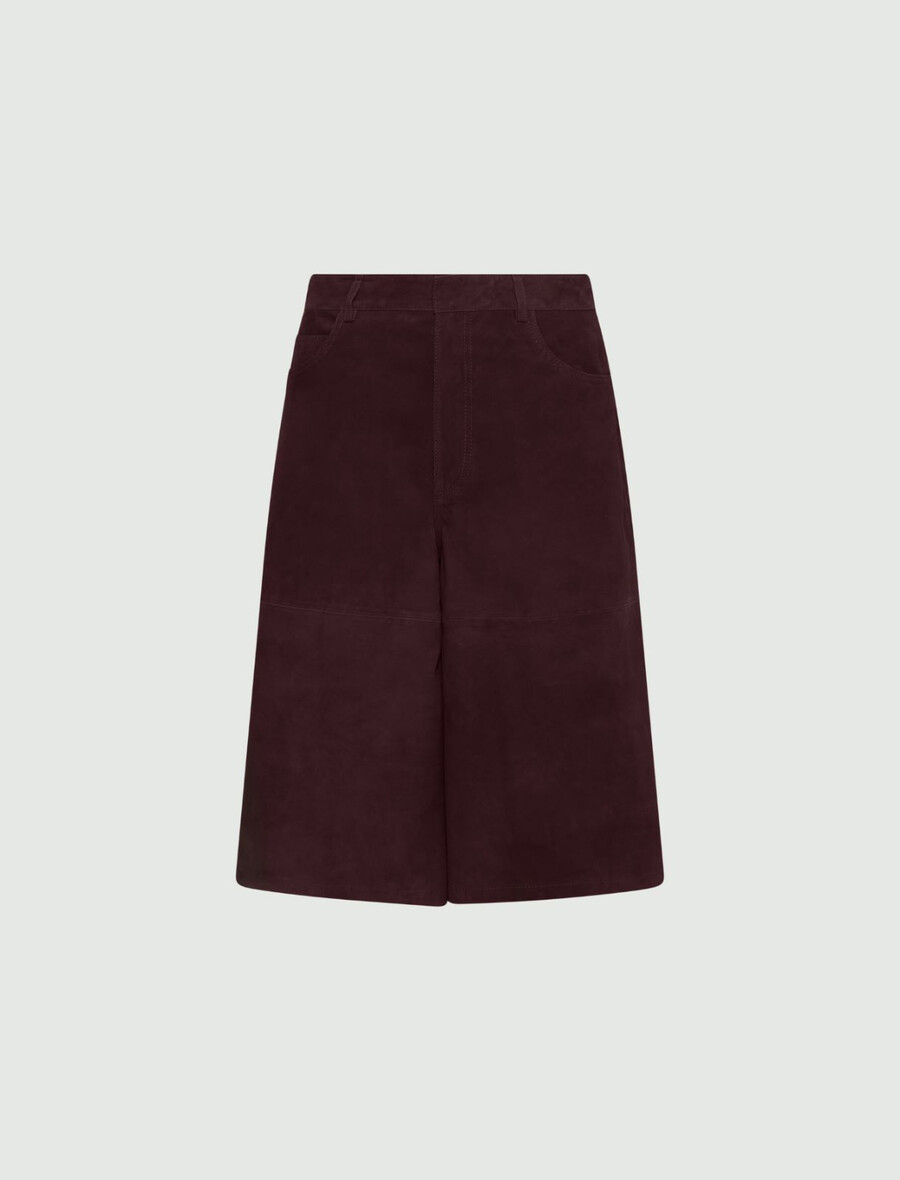 wildleder-culottes - bordeaux