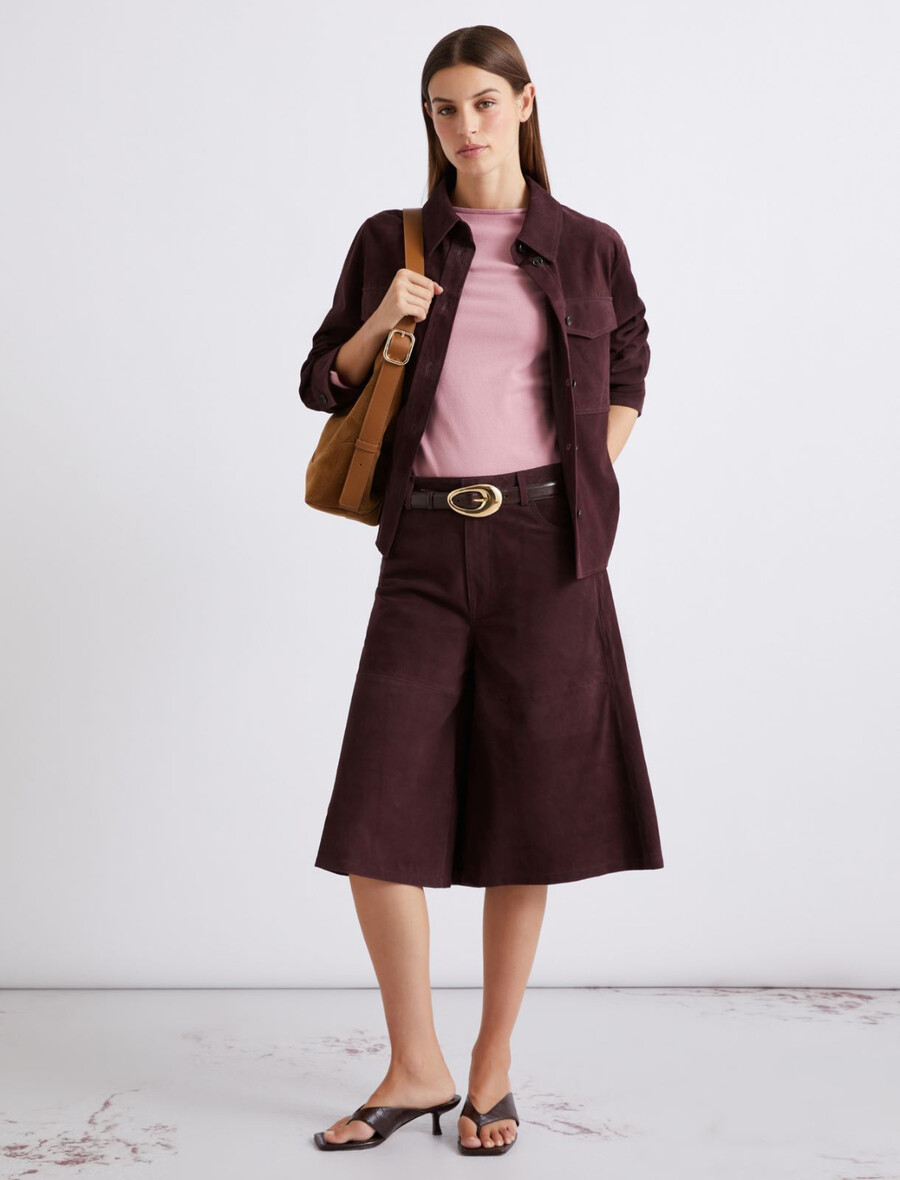 wildleder-culottes - bordeaux