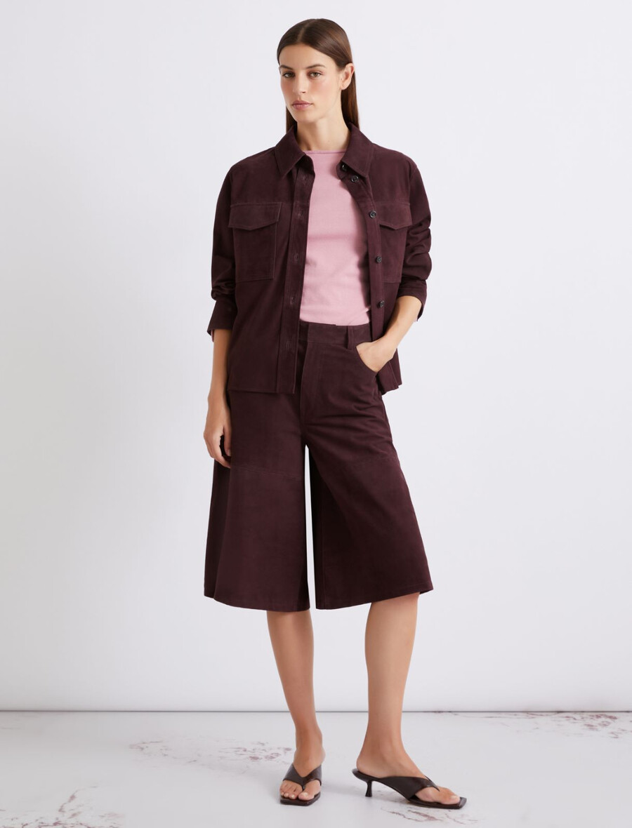 wildleder-culottes - bordeaux