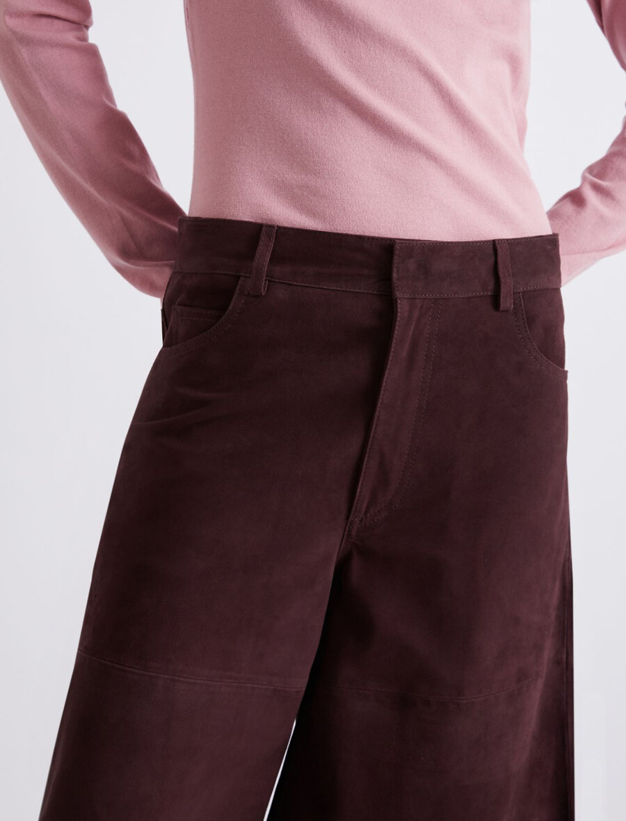 wildleder-culottes - bordeaux