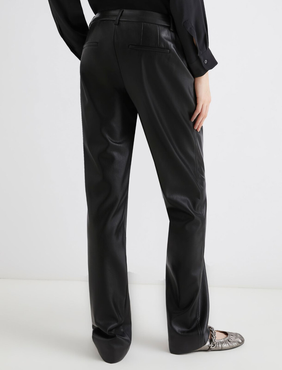 beschichtete jerseyhose - schwarz