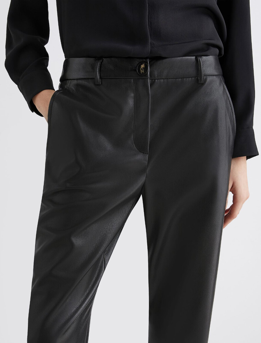 beschichtete jerseyhose - schwarz