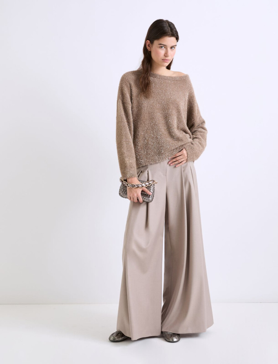 stretch-hose mit weitem bein - seil