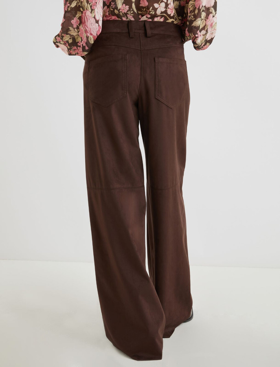 weite stretch-jersey-hose – schokolade